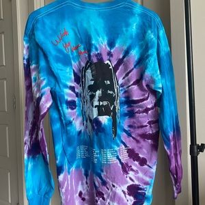 TRAVIS SCOTT ASTROWORLD TOUR long sleeve tie dye Tshirt